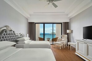 Deluxe-Doppel- oder -Zweibettzimmer, Balkon, Strandblick