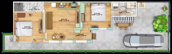 Floor plan - Stylish Holiday Home Close to the Sea (Eforie Sud)