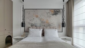 Căn hộ Deluxe, 2 phòng ngủ, ban công | Bộ đồ giường cao cấp, bàn ủi/dụng cụ ủi quần áo 