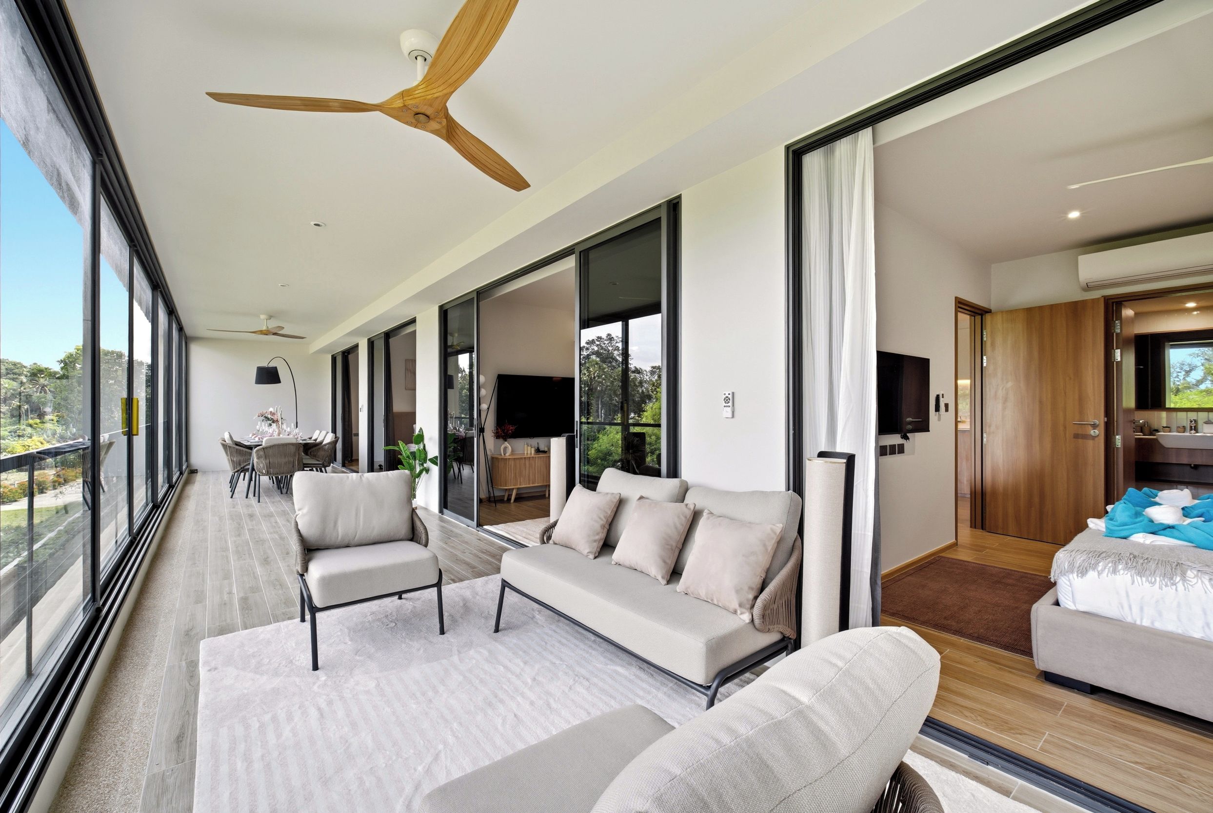 Deluxe appartement, 3 slaapkamers | Balkon