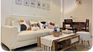 Apartamento executivo, sacada | Área de estar