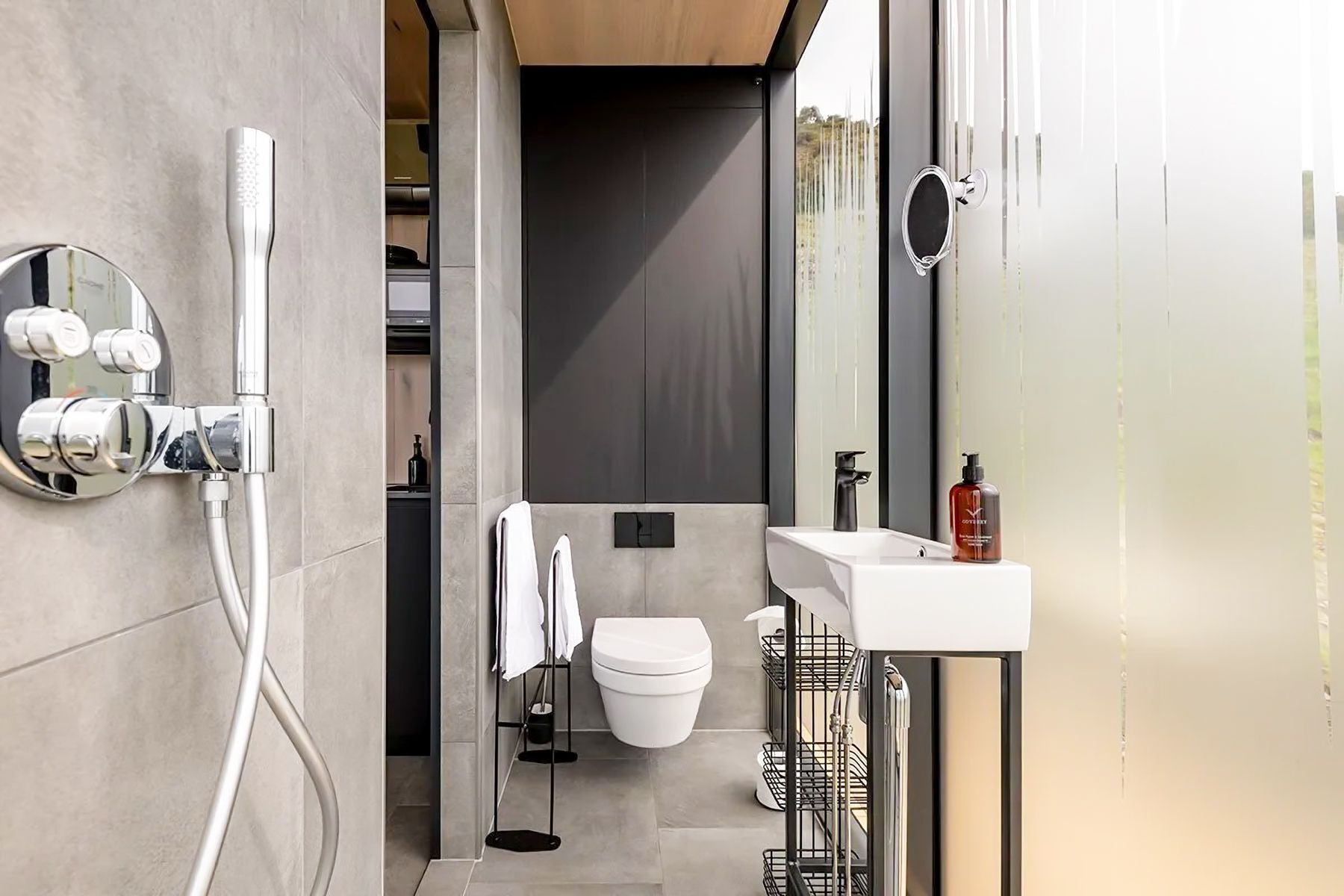 Hair dryer, towels