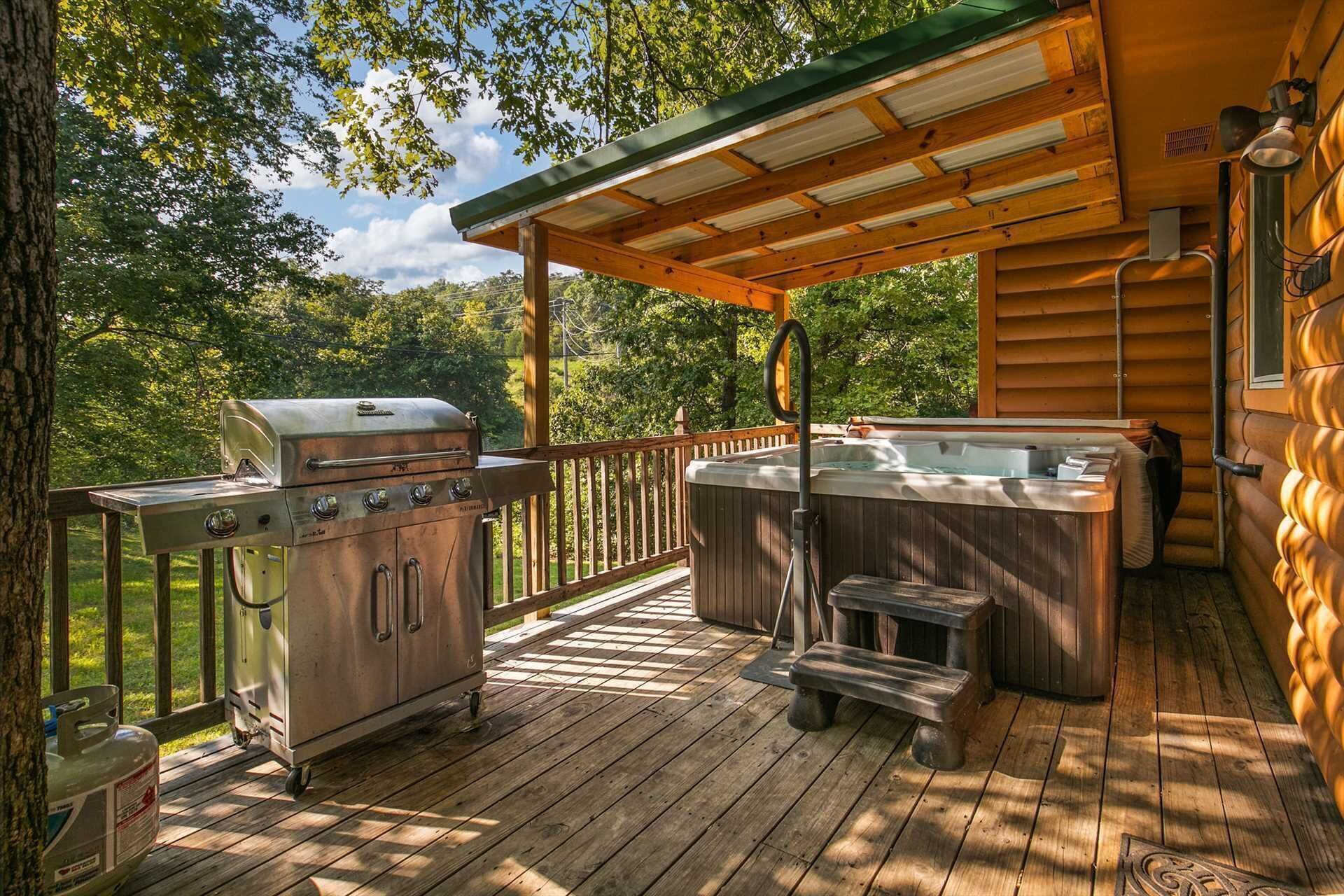 Outdoor spa tub