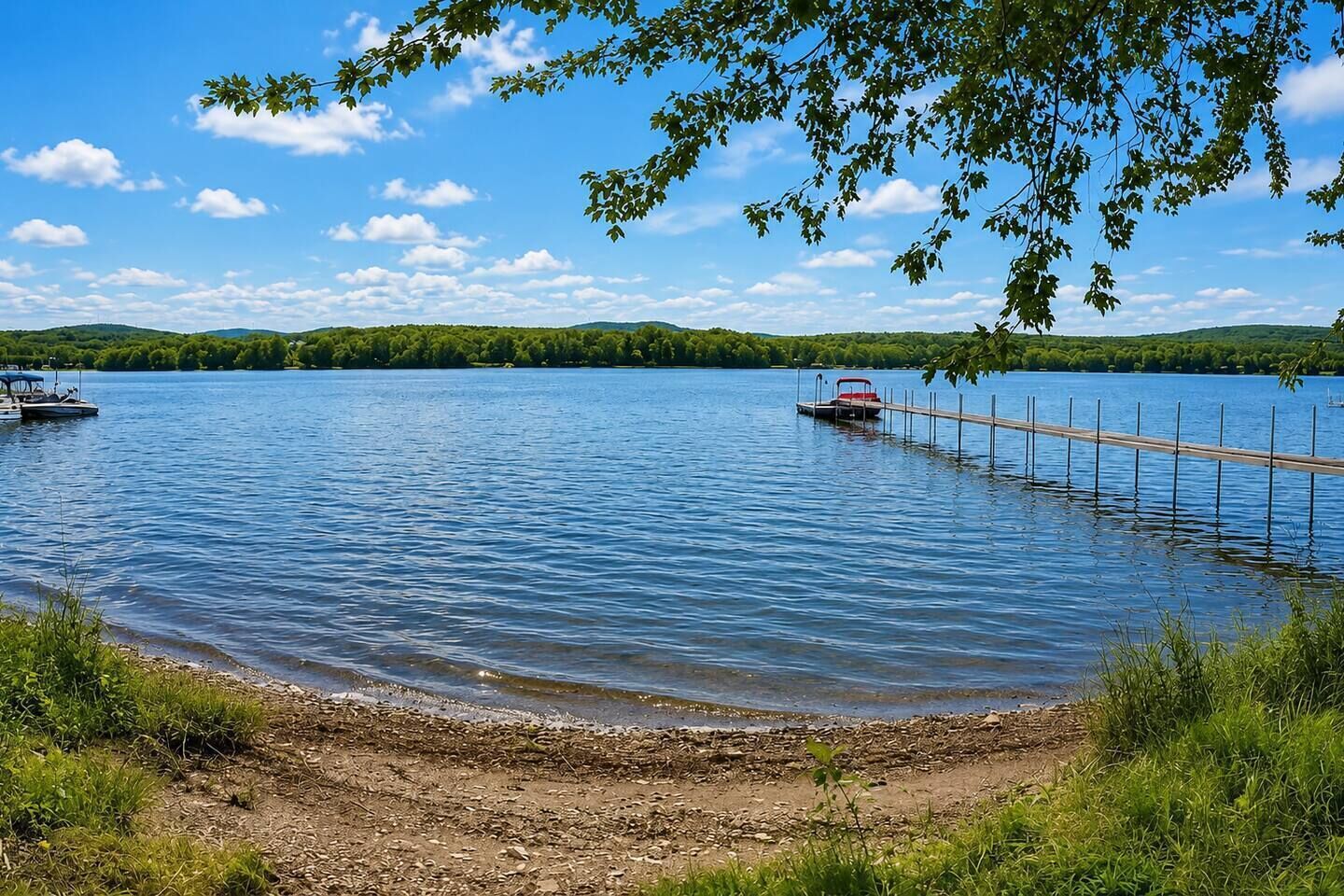 Vue du lac William à partir de notre accès au lac.