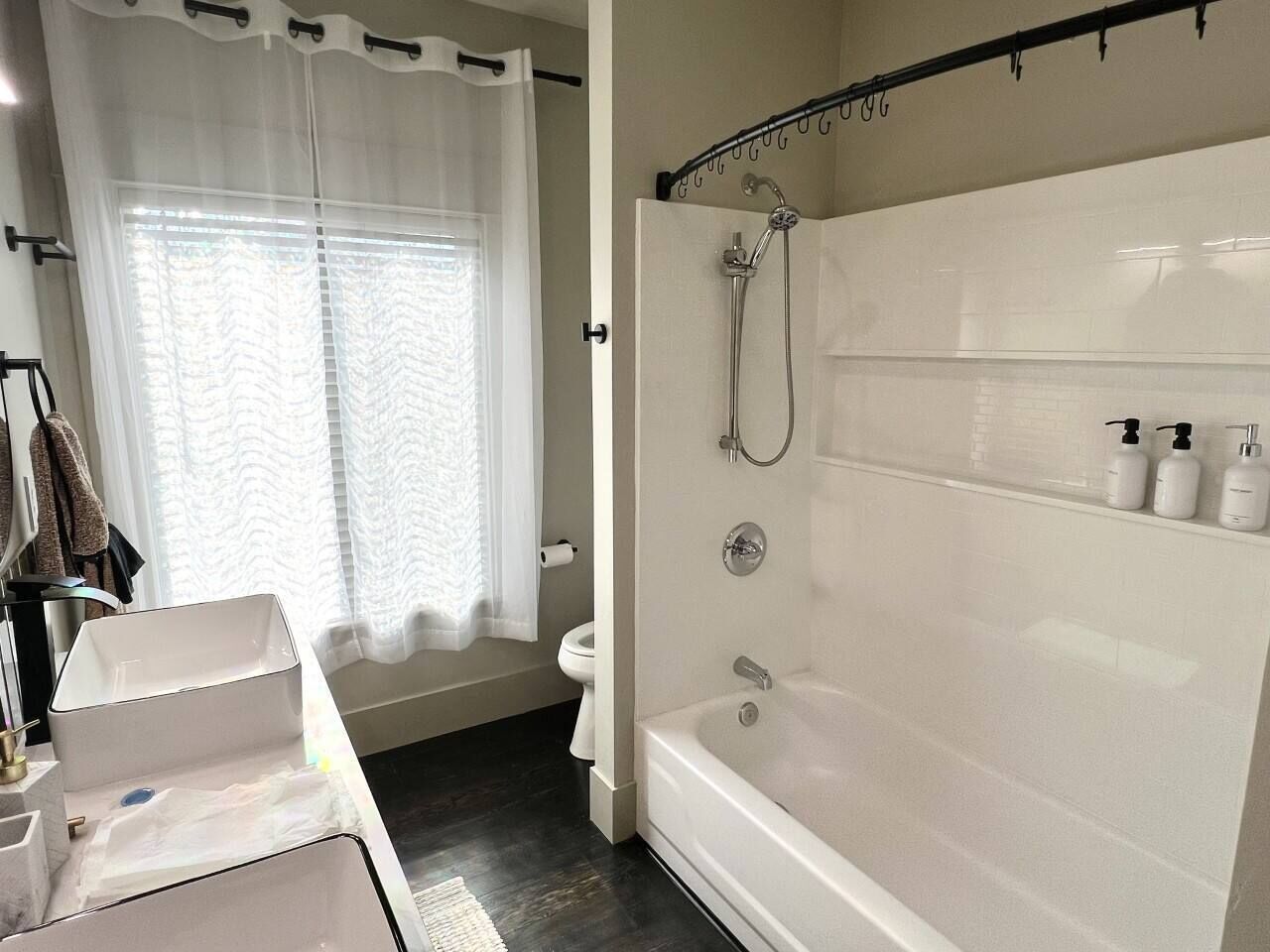 Hair dryer, towels