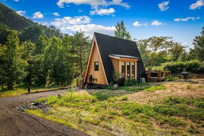 Exterior - Hodo Springs — Birch | A-Frame | Private Sauna, Hot Tub | River Access | Smokies (Sevierville)