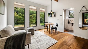 Living area - Hodo Springs — Maple | Luxury A-Frame | Private Sauna, Hot Tub | River | Smokies (Sevierville)