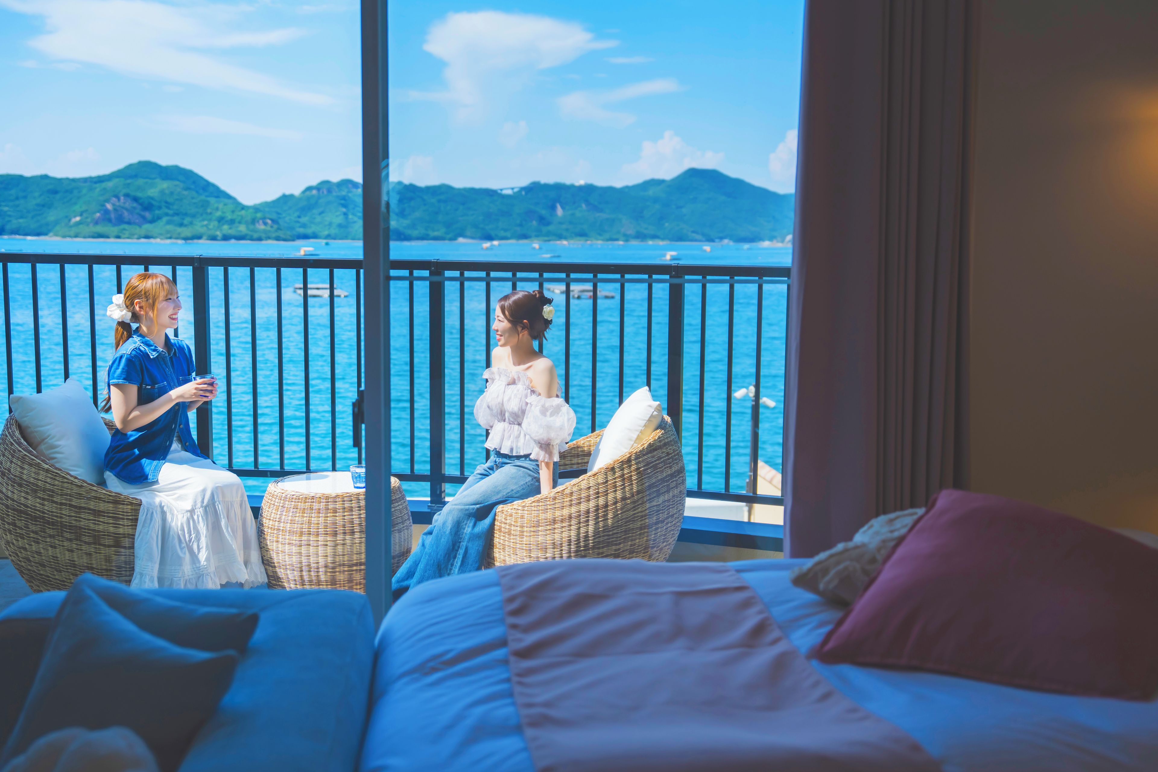 奢華雙床房, 海景 | 羽絨被、書桌、免費 Wi-Fi、獨特設計