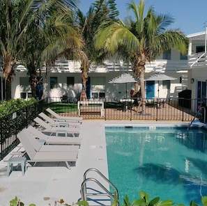 Pool use available at partner hotel within walking distance. 