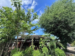 A building with a balcony, surrounded by dense foliage and trees. - Retro at Mae Rim (Mae Rim)