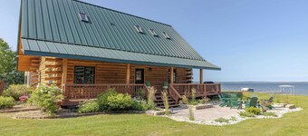 Lakefront Log Cabin | Private Dock, Beach, Firepit