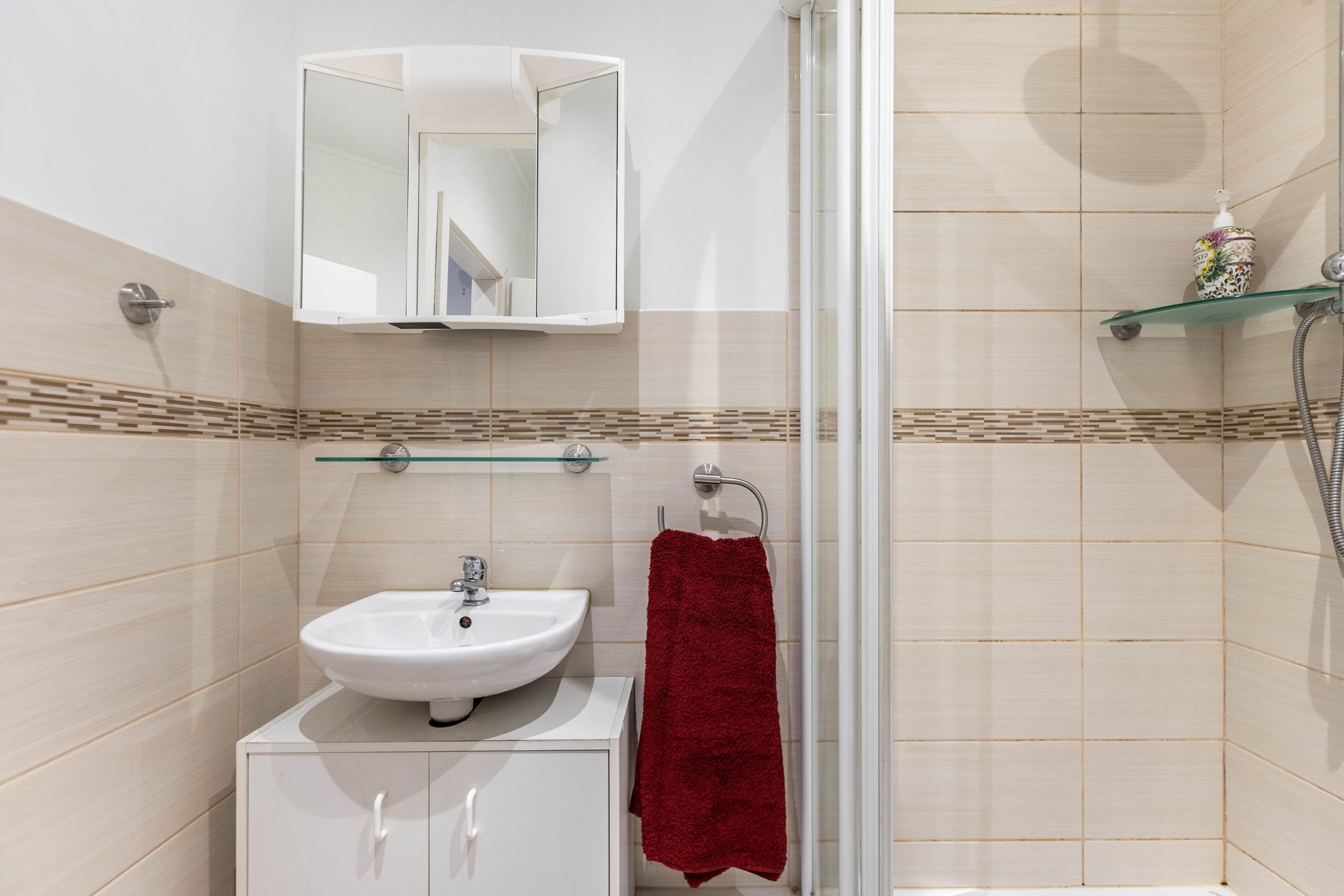 Shower, hair dryer