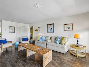 Living Room - Second Floor - The Starboard House | Waterfront Dream w/ Gorgeous Finishes (Rockport)
