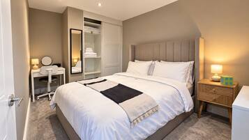 Modern Taupe Bedroom Interior