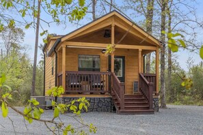 Circle driveway to accommodate pull through parking and room to park a trailer or a boat.