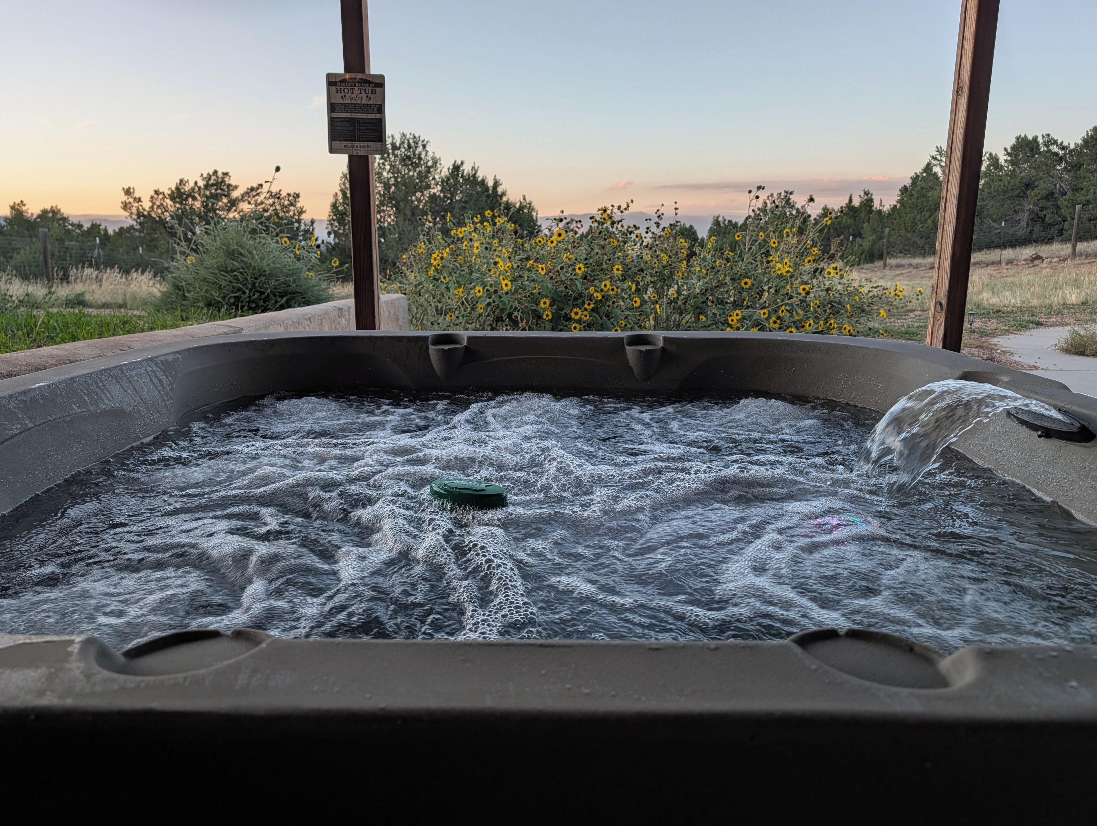 Outdoor spa tub