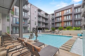 Pool - Premium Studio Apartment stay at Placemakr Downtown Austin | Near East 3rd St (Austin)