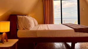 Bungalow dành cho gia đình, quang cảnh biển | Bộ đồ giường cao cấp, nệm cao su hoạt tính (memory foam)