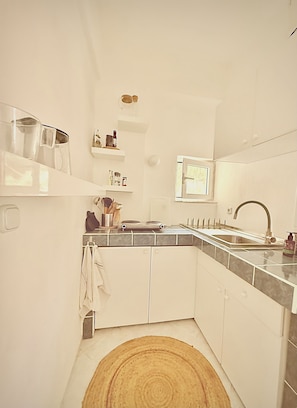 Private kitchen - Studio with magnificent sea view and gardens (Kastri)