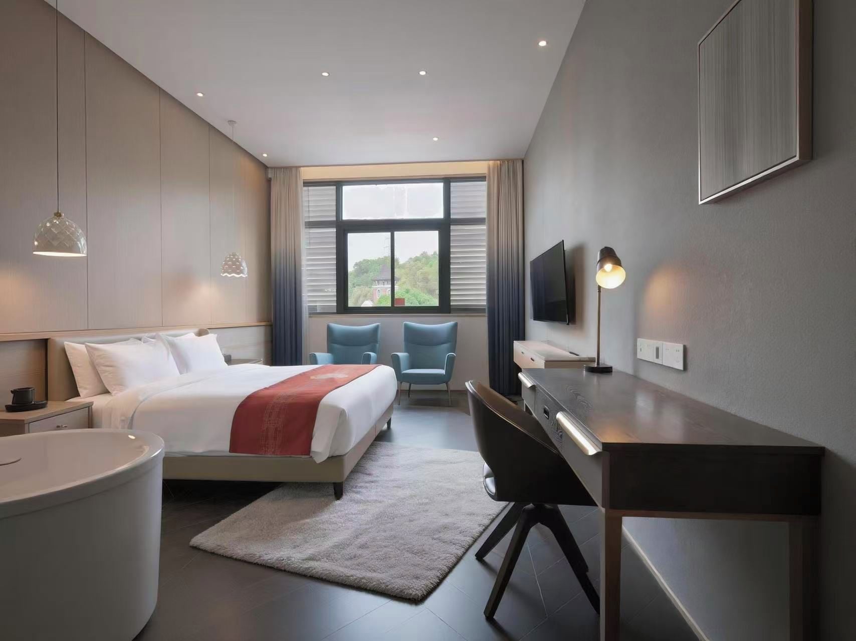 Deluxe Double Room | In-room safe, desk, laptop workspace, blackout drapes