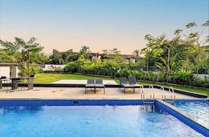 Pool - StayScape l Luxury 1BHK | 5 Mins to Candolim Beach (Arpora)