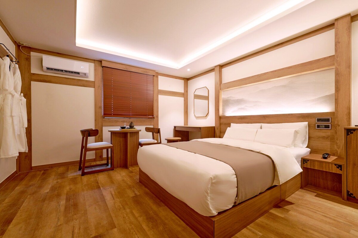 Superior Double Room | Premium bedding, blackout drapes, soundproofing, WiFi (free)