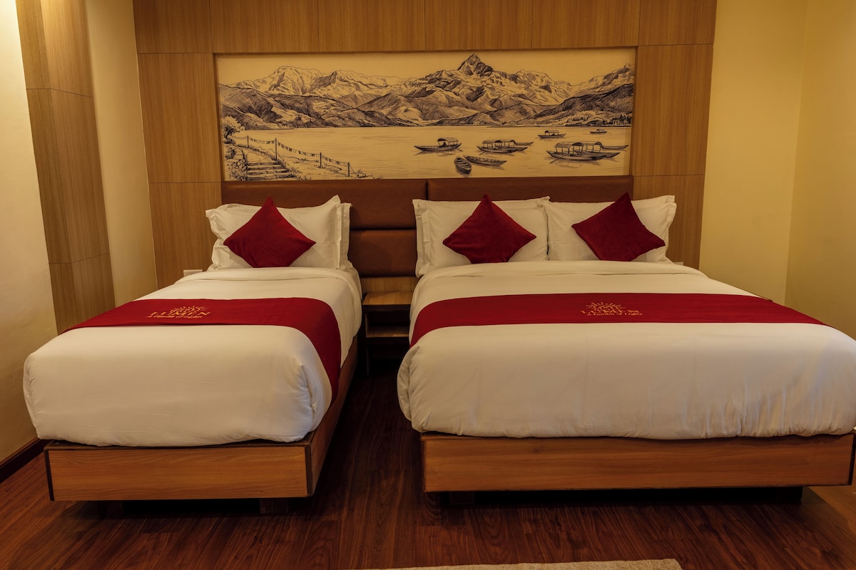 Family Room, Balcony, Pool View | Down comforters, memory foam beds, minibar, in-room safe