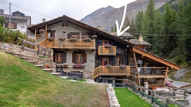 Exterior - Chalet 'Lo Pailler De Nonno' with Mountain View, Shared Garden, and Wi-Fi (Maisonasse)