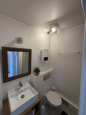 Shower, hair dryer, towels, toilet paper - Le Cocon des Thermes (Metz)