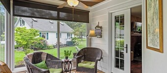 2BR Lakeview Adirondacks - Dock - Fireplace