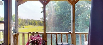 0BR dog-friendly home with firepit, grill, deck
