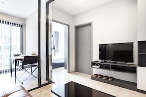 Apartment, 1 Bedroom, Accessible, Smoking | Living room - Central Pattaya Modern Escape With Infinity Pool (Pattaya)