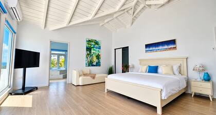 Newly Renovated Caribbean Villa above Turtle Beach with Stunning Nevis Views