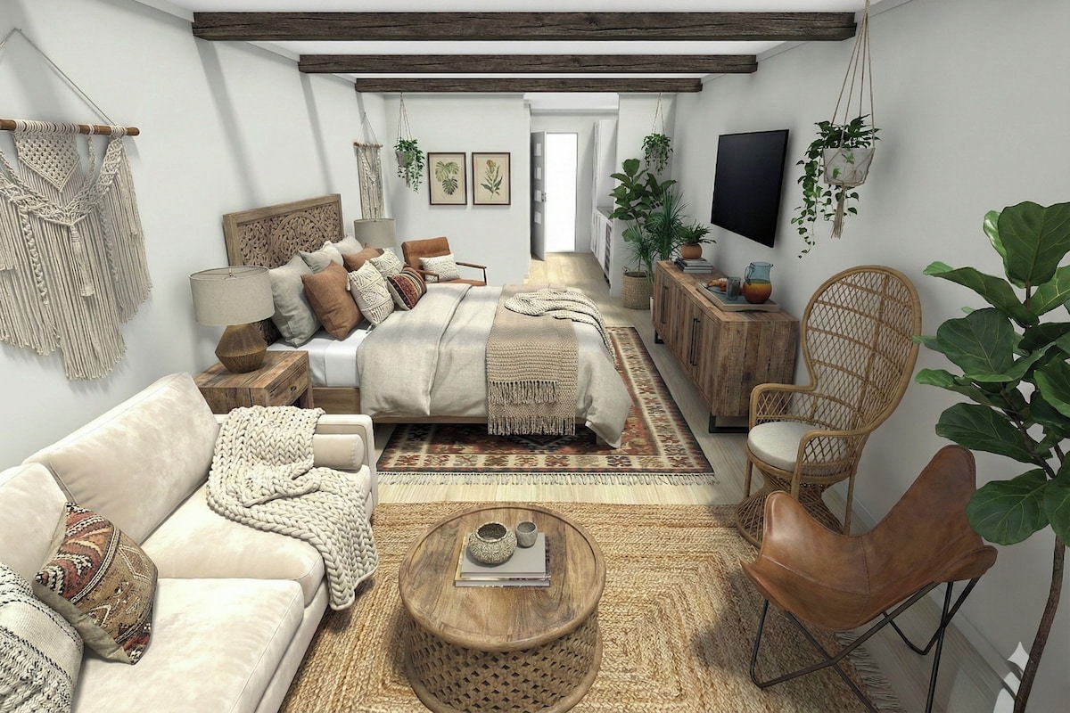 Studiosuite, bassengutsikt | Oppholdsområde