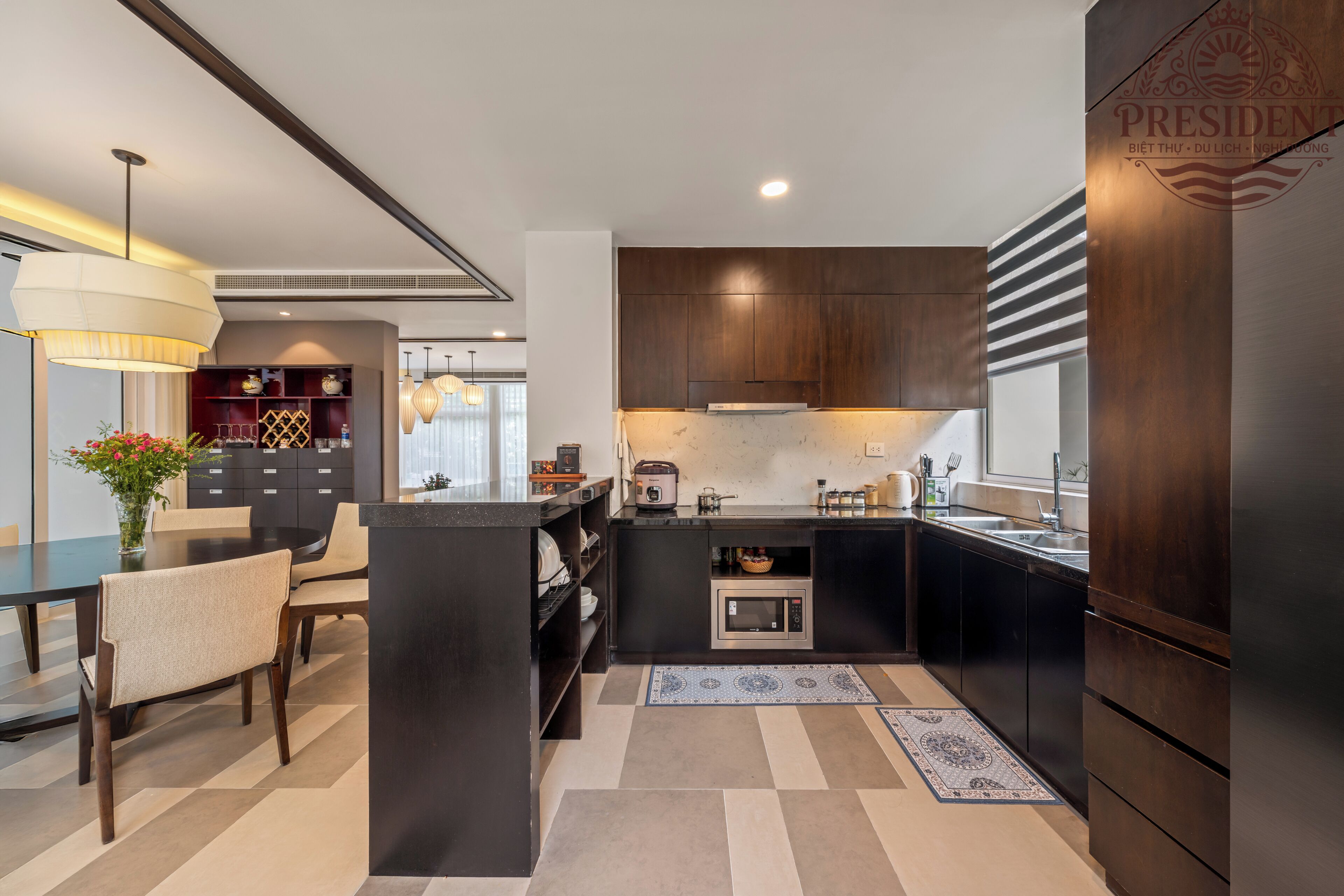 Luxury Villa, 5 Bedrooms, Sea View | Private kitchen | Full-size fridge, microwave, oven, stovetop