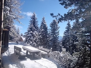 Outdoor dining - Cozy cabin in the Zettersfeld ski area (Zettersfeld)