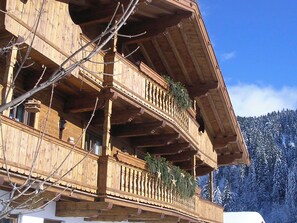 A wooden chalet with multiple balconies, some with plants. - Hohe salve by Interhome (Hopfgarten im Brixental)
