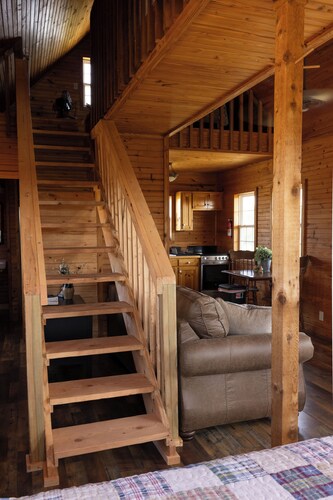 Enjoy this peaceful 1-bedroom cabin in the country for a relaxing stay.
