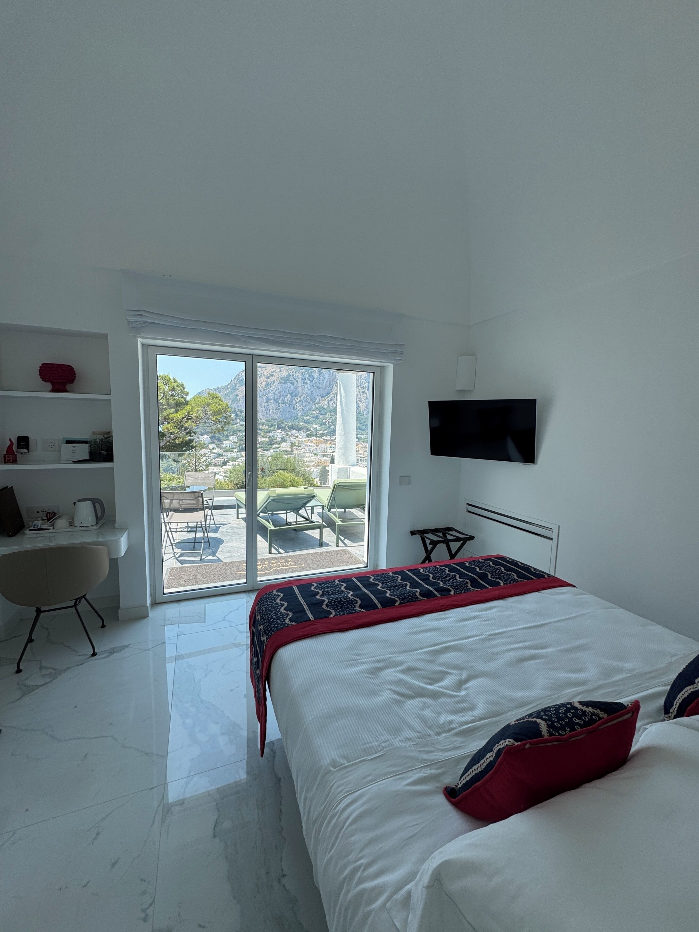 Premier Double Room, Sea View | In-room safe, desk, laptop workspace, blackout drapes