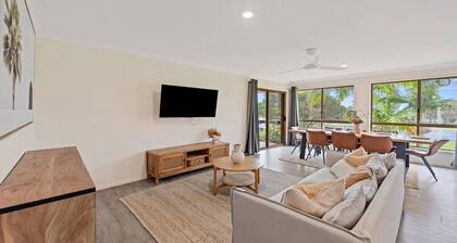 Light, airy apartment across from the river