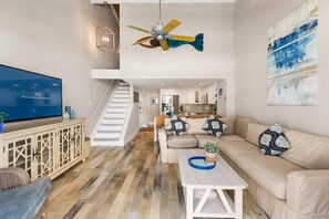 Living area - Coastal Haven at 129th | Ocean View Beach Retreat! (Ocean City)