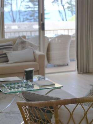 Living area - Seaside Escape | Ocean Views & Spa Bath (Denhams Beach)