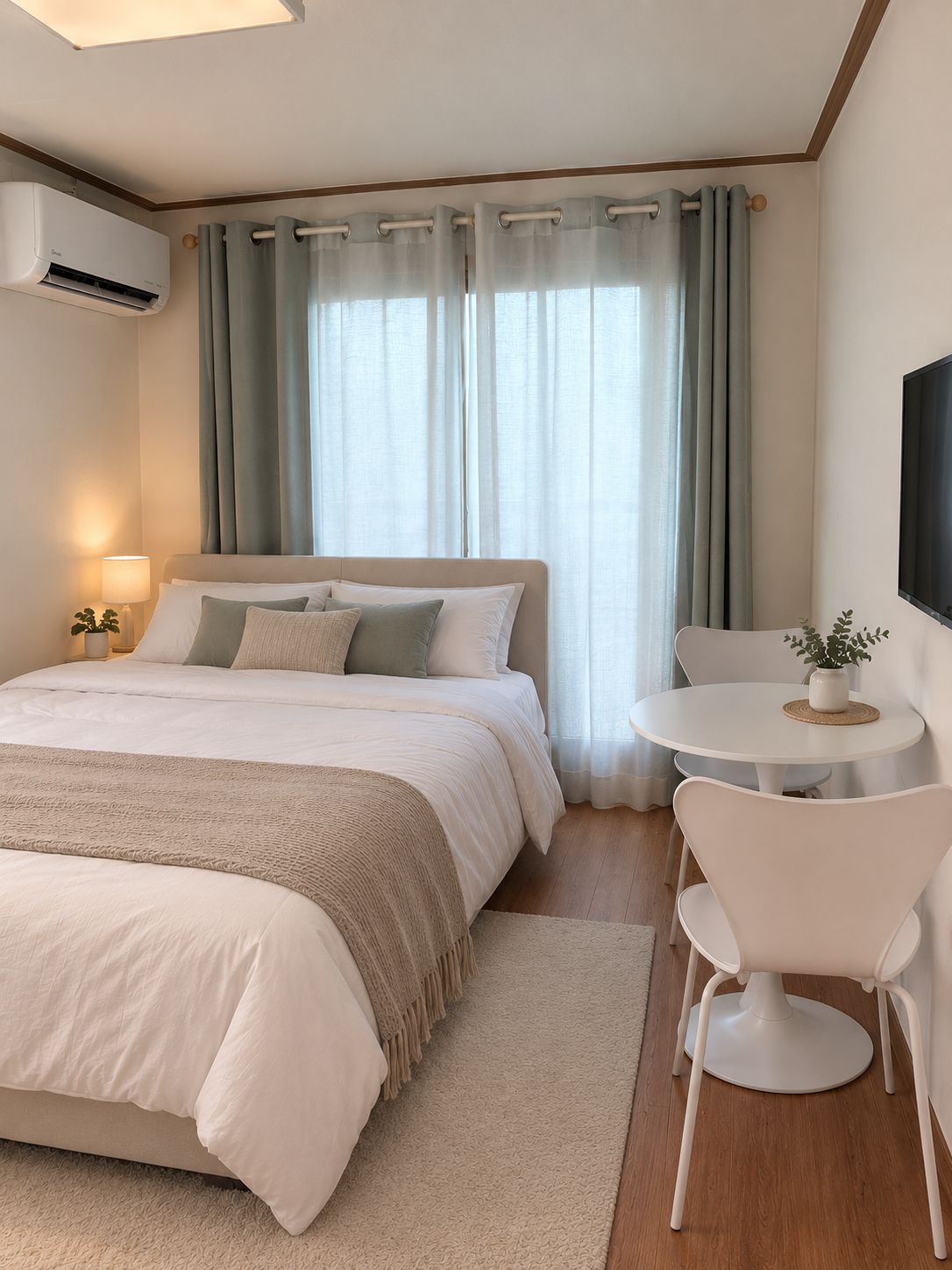 1 habitación, tabla de planchar con plancha, wifi gratis y ropa de cama 