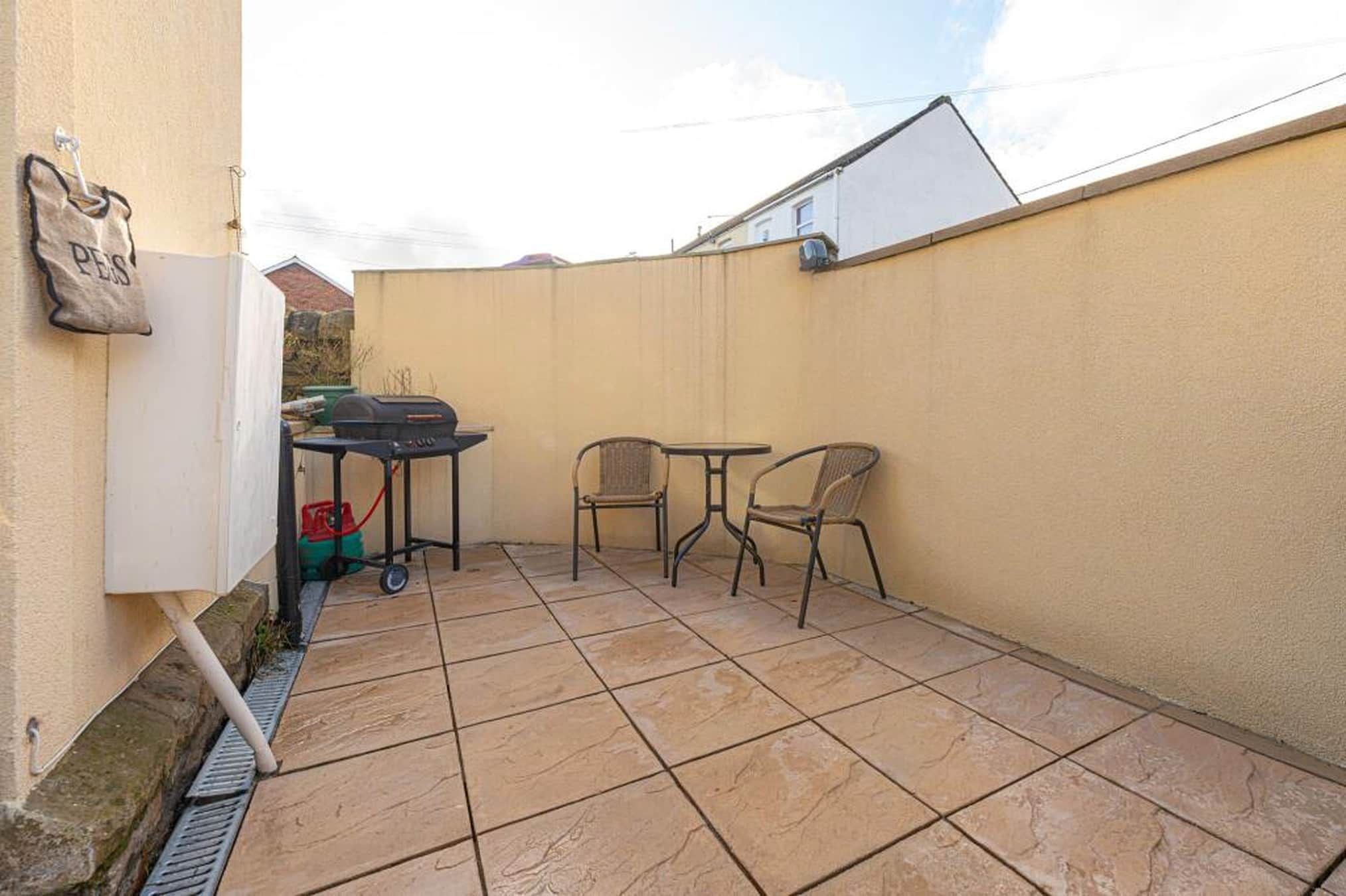 Private outdoor patio area