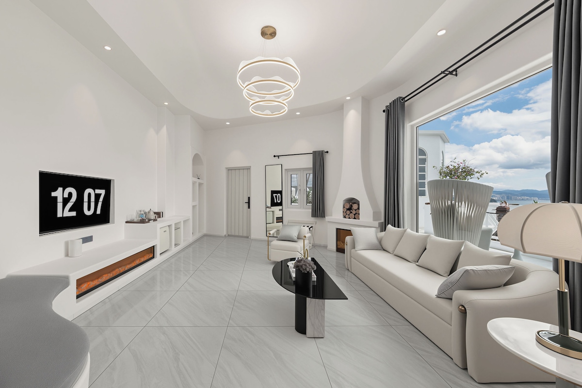 Romantische suite, patio, uitzicht op meer | Lobby