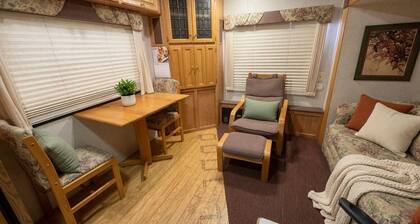 Cozy 1-bedroom recreational vehicle with private beach accesses site included.