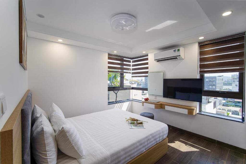 Appartement, balcon, vue ville