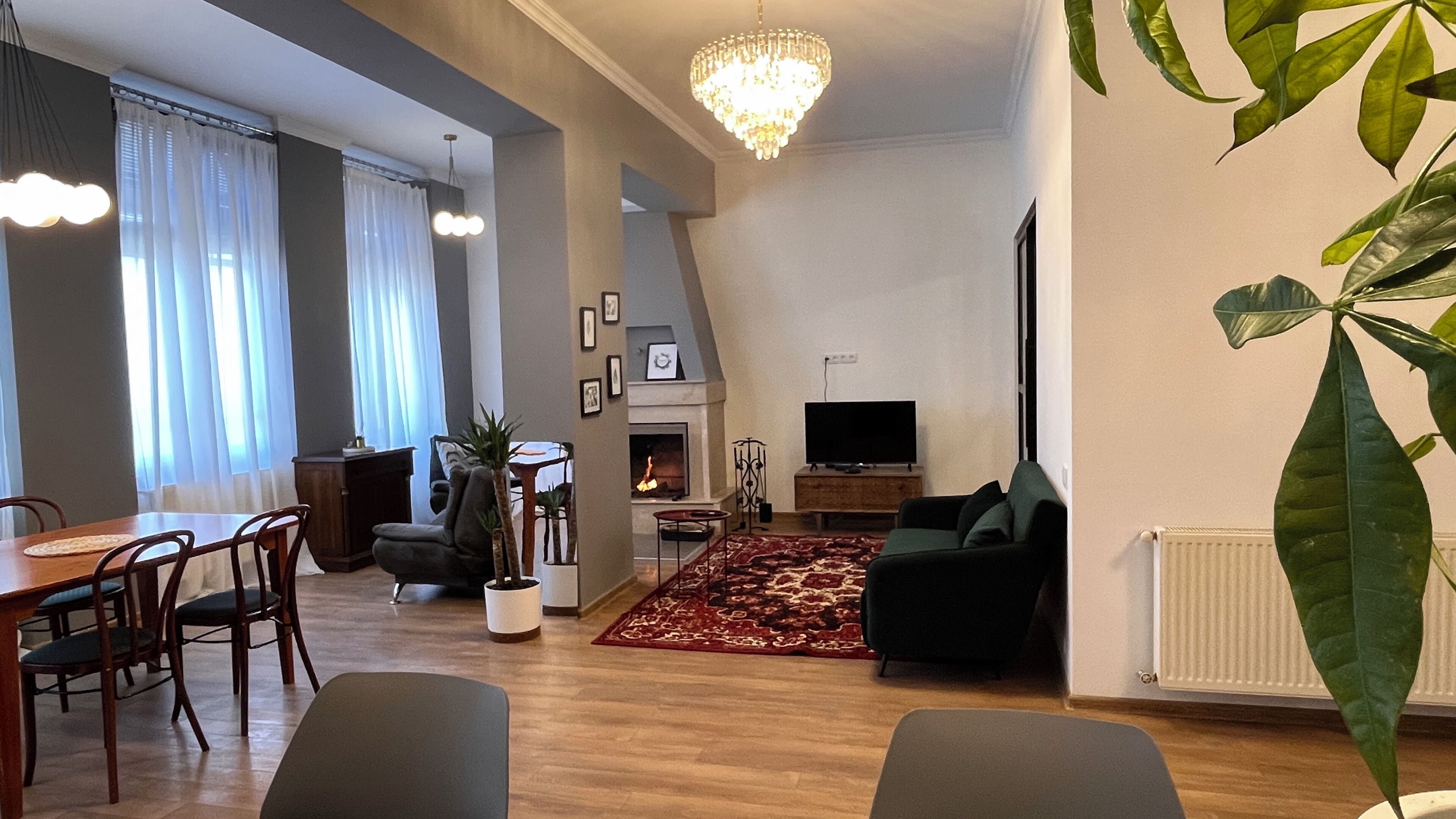TV connectée, cheminée