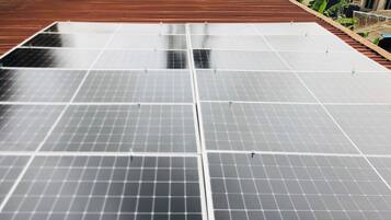 A large solar panel array.