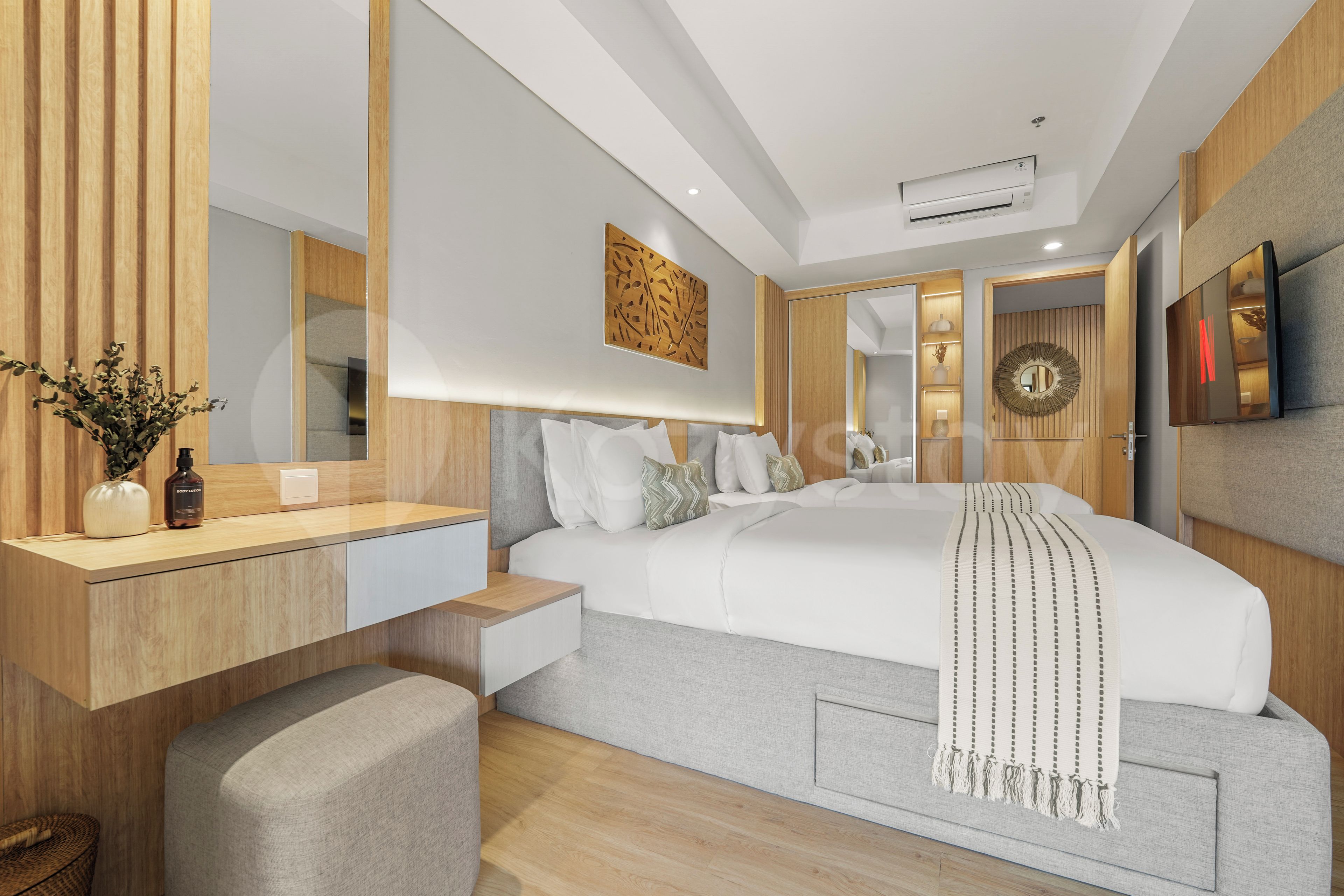 Appartement, 2 slaapkamers, uitzicht op zwembad